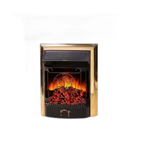 Камінокомплект IDaMebel Michelle Білий (900x960x310) з каміном Royal Flame Majestic Brass з обігрівом, звуком, дровами та декоративною решіткою