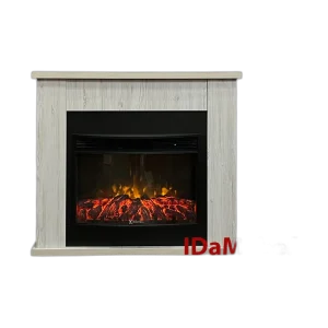 Камінокомплект IDaMebel Vera сірий дуб (1004x875x282) з каміном Electrolux EFP/P-2720RLS з обігрівом, звуком, дровами та яскравістю полумʼя