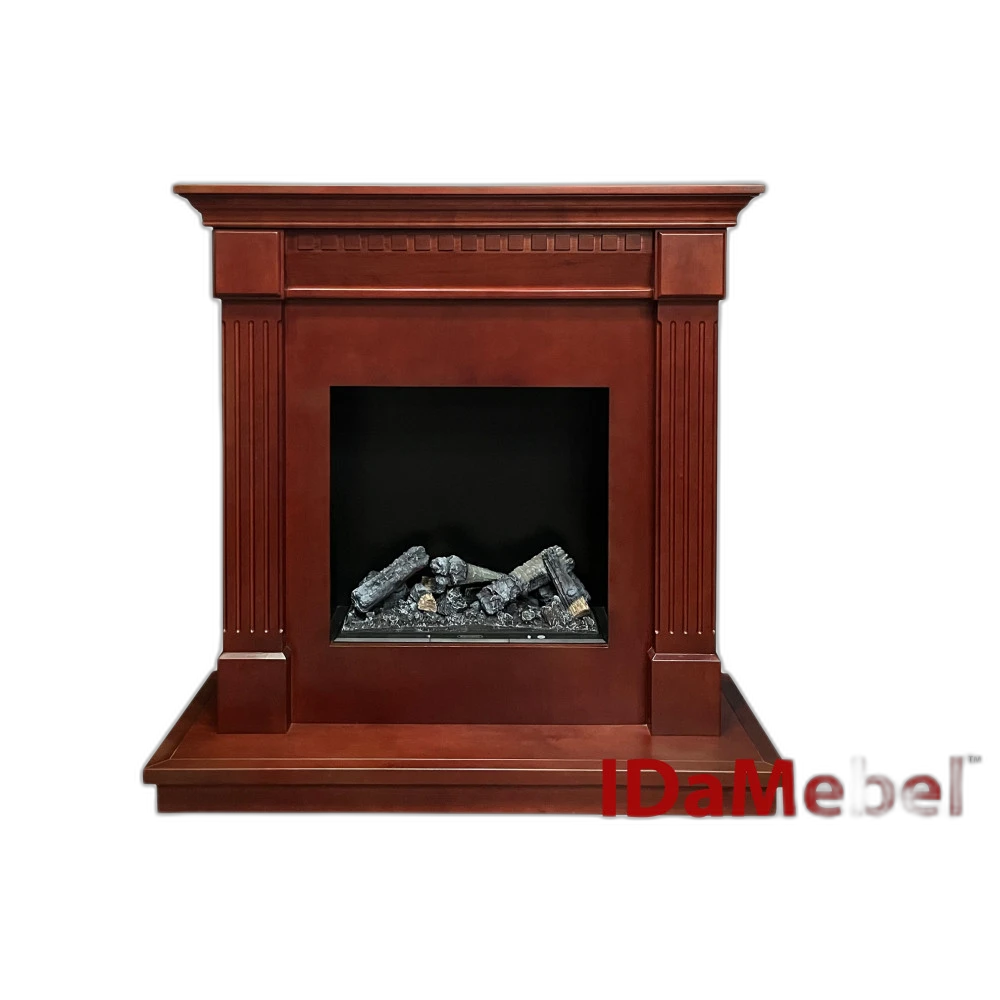 Камінокомплект IDaMebel Washington червоне дерево Cassette 600