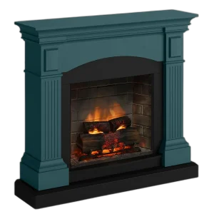 Камінокомплект Tagu MAGNA PowerFlame 2 з обігрівом (бірюзовий)