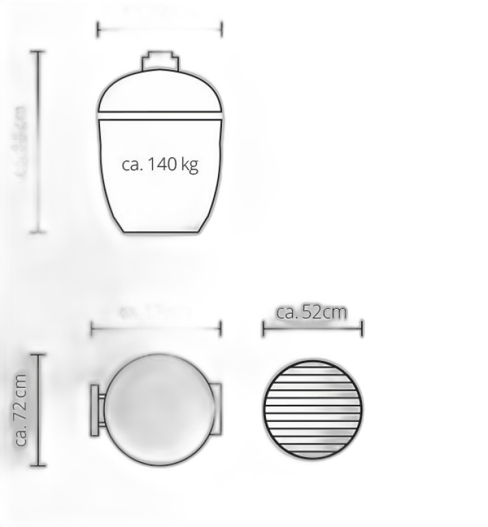 Керамічний гриль Monolith BBQ Guru Le Chef PRO-SERIES 1.0