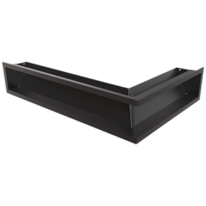 Камінна решітка LUFT кутова ліва чорна 60x40x12 Slim Kratki