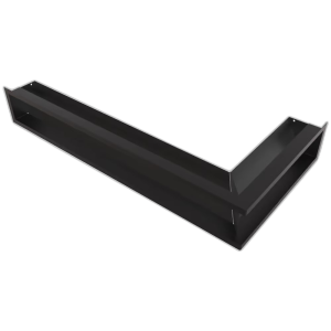 Камінна решітка LUFT кутова ліва чорна 80x40x12 Slim Kratki