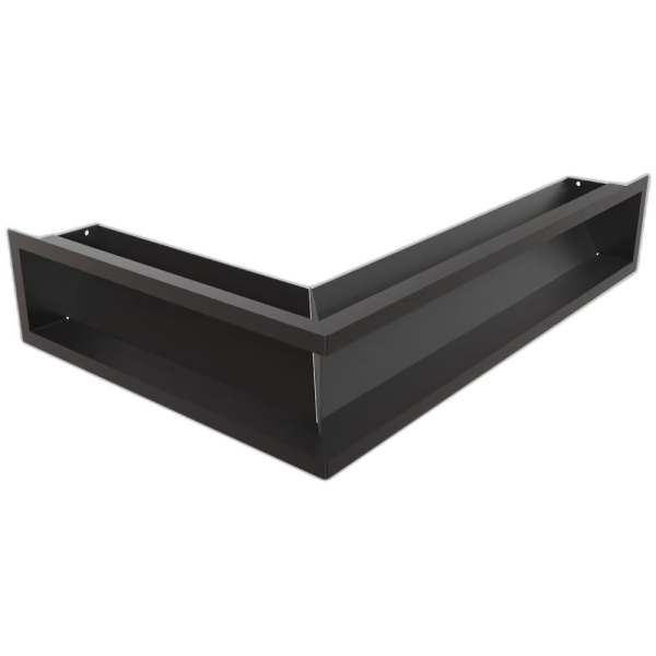 Камінна решітка LUFT кутова права чорна 40x60x12 Slim Kratki