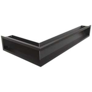 Камінна решітка LUFT кутова права чорна 40x80x12 Slim Kratki