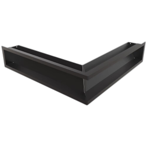 Камінна решітка LUFT кутова чорна 56x56x12 Slim Kratki