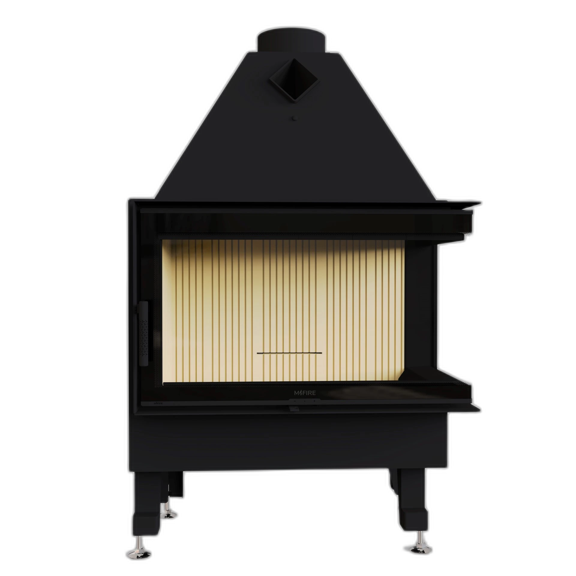 Камінна топка M-FIRE 80 кутова права (17kW)