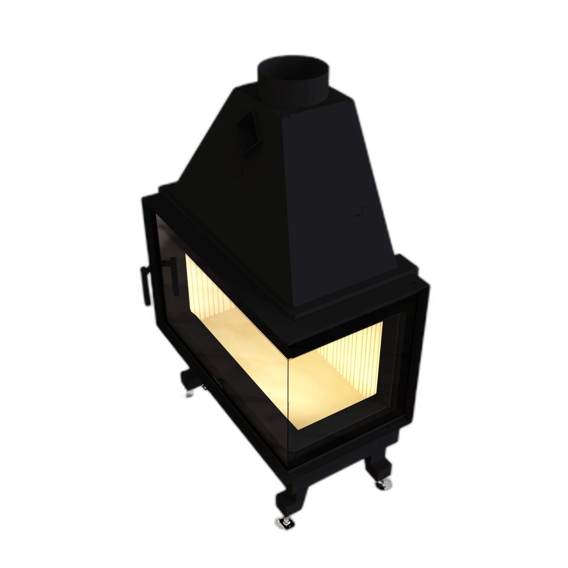 Камінна топка M-FIRE 80 кутова права (17kW)