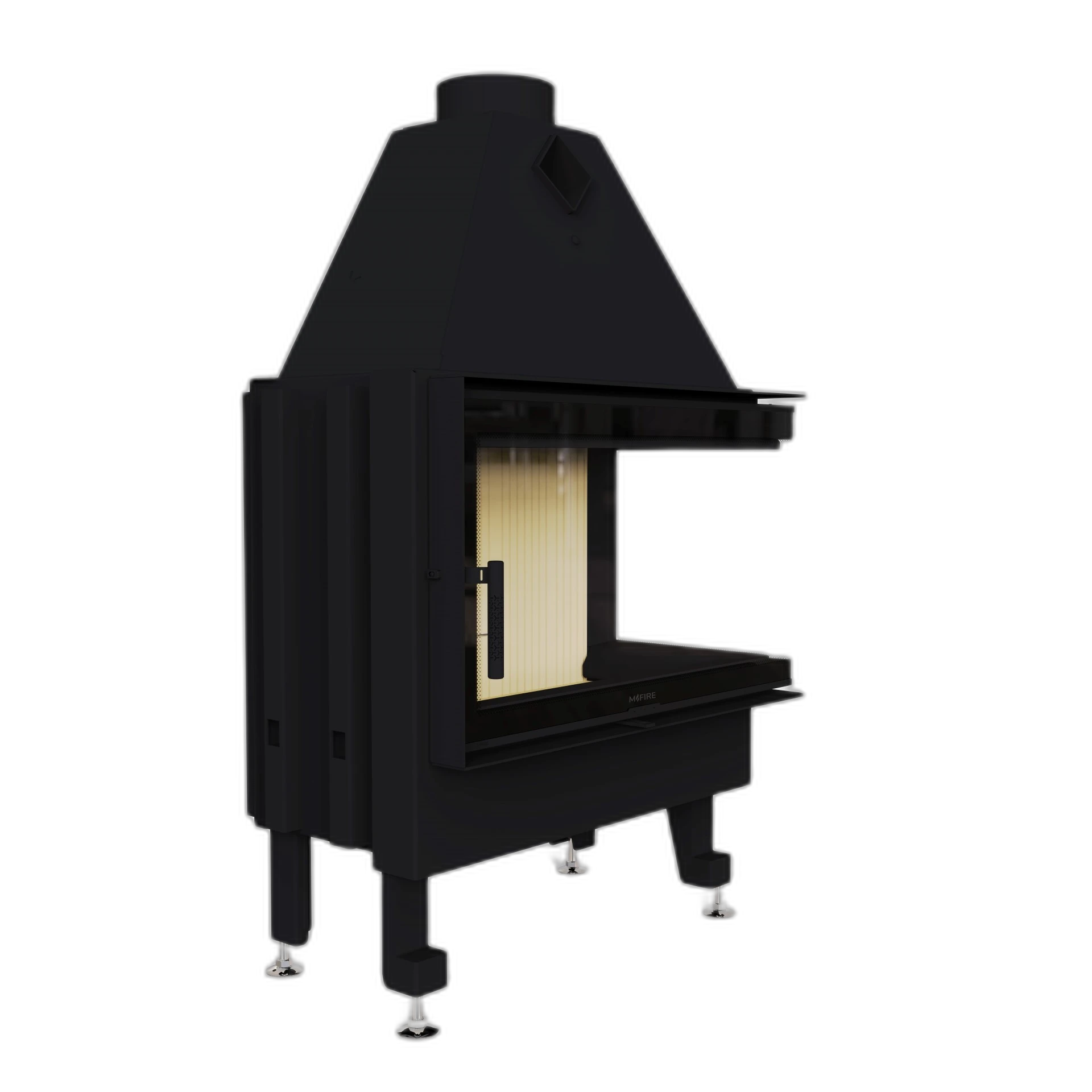 Камінна топка M-FIRE 80 кутова права (17kW)