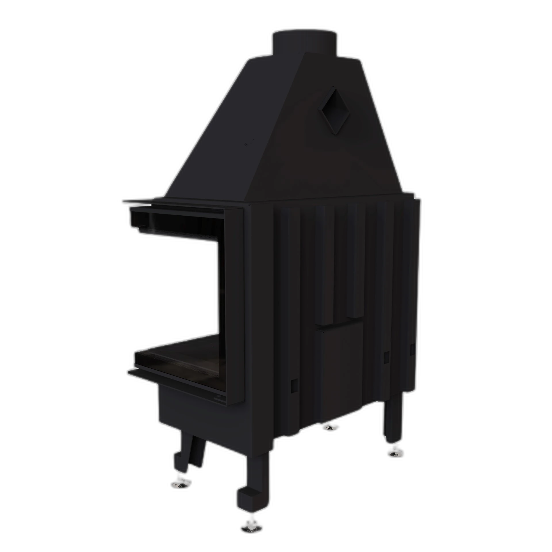 Камінна топка M-FIRE 80 кутова права (17kW)