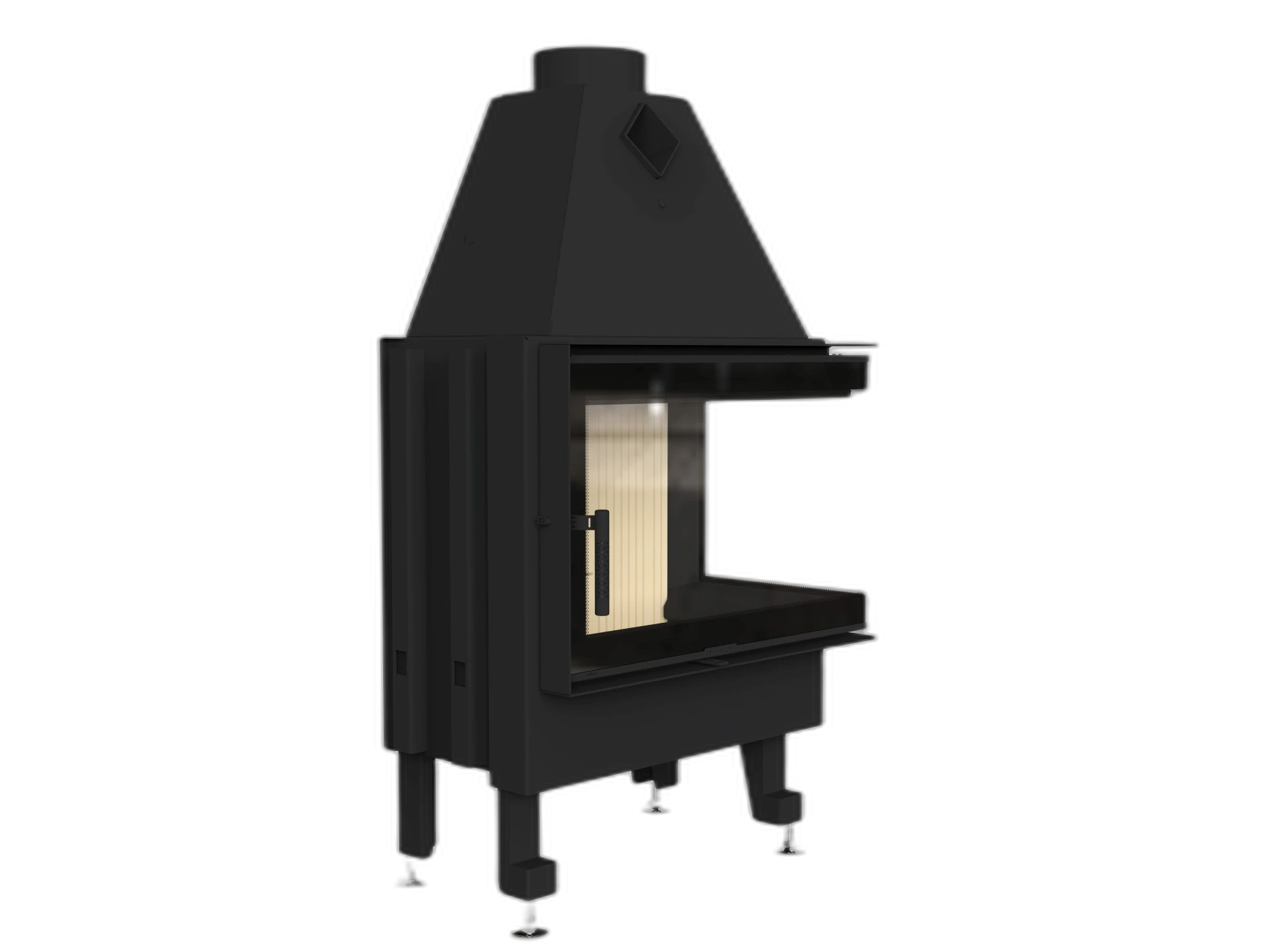 Камінна топка M-FIRE 70 кутова права (15kW)