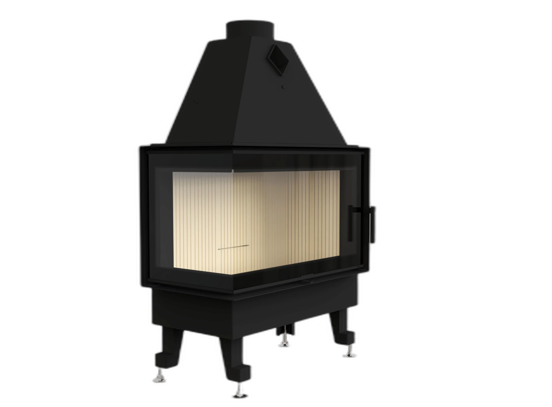 Камінна топка M-FIRE 80 кутова ліва (17kW)