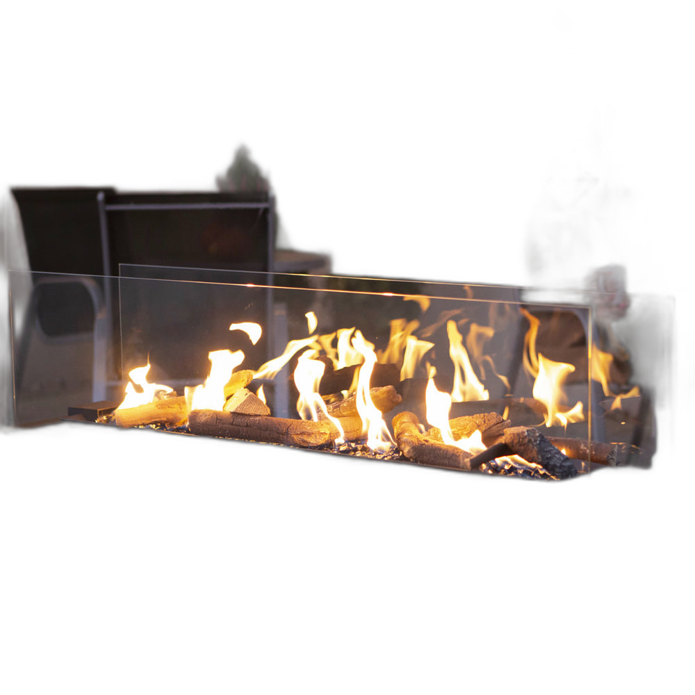 Газовий обігрівач Kratki PATIO HORIZONTAL стальний - ручне управління (14,5 кВт)