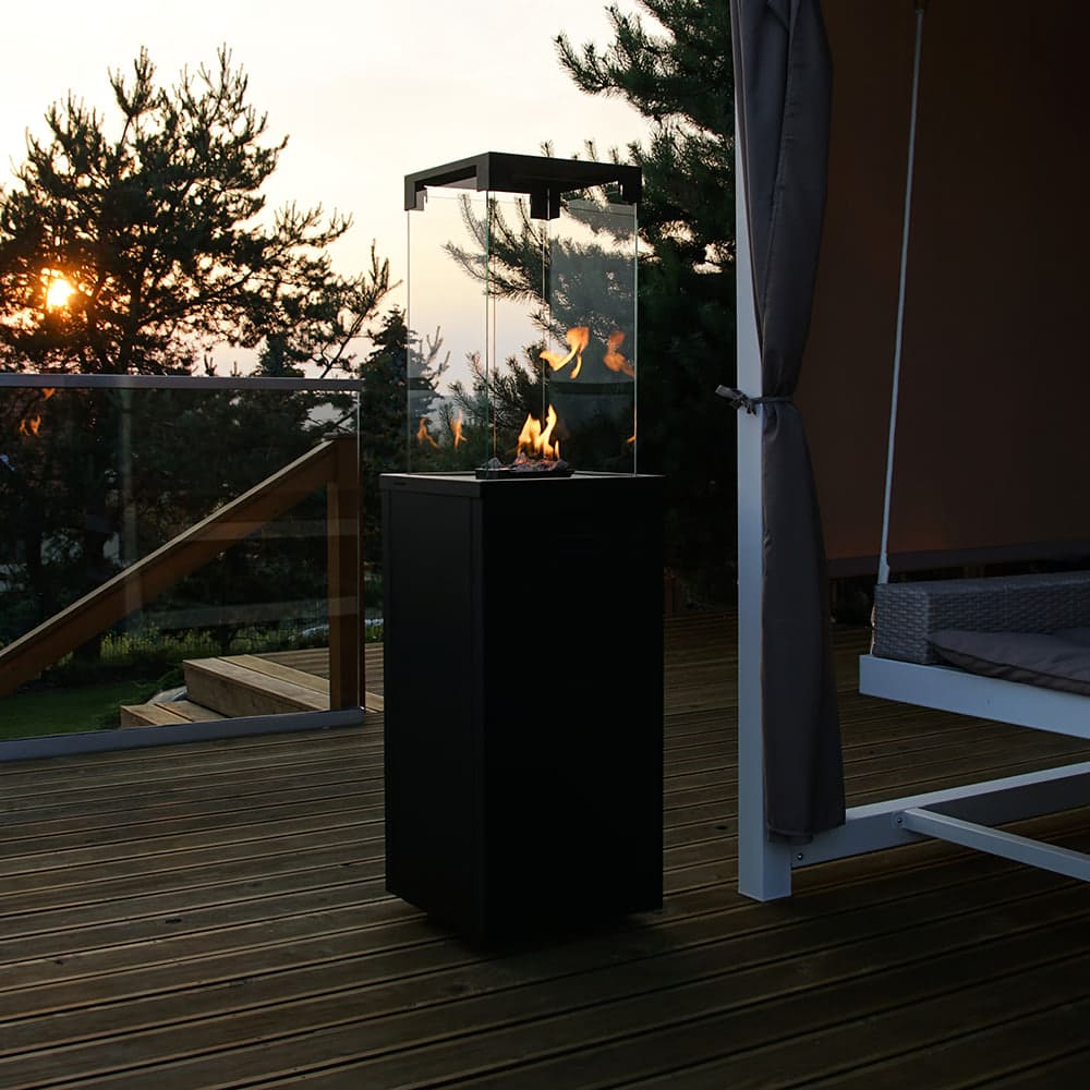Газовий обігрівач Kratki PATIO LIGHT чорний (8,2 кВт)