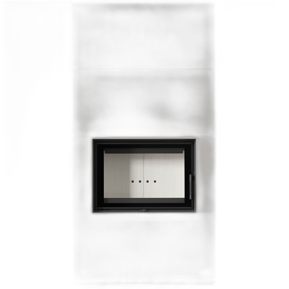 Камін Kratki FLOKI BOX 8 kW Ø 160 в обудові з керамограніту FOKOS SALE