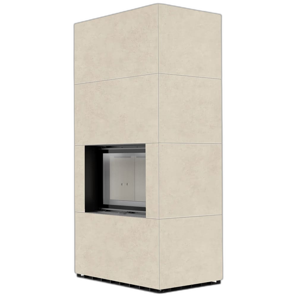 Камін Kratki FLOKI BOX 8 kW Ø 160 в обудові з керамограніту FOKOS SALE
