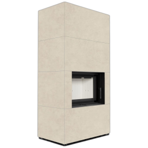 Камін Kratki FLOKI BOX 8 kW Ø 160 в обудові з керамограніту FOKOS SALE