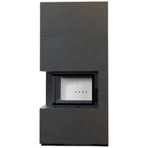 Камін Kratki FLOKI BOX лівий 8 kW Ø 160 в обудові модульній INDIAN BLACK