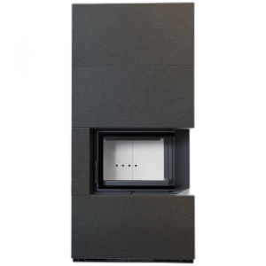 Камін Kratki FLOKI BOX правий 8 kW Ø 160 в обудові модульній INDIAN BLACK