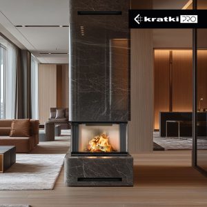 Камінна топка Kratki REGNOR 800/400 тристороння (8 кВт)