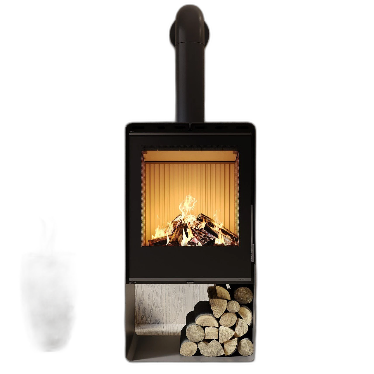 Піч сталева M-Fire Santorini з дровником (12kW)