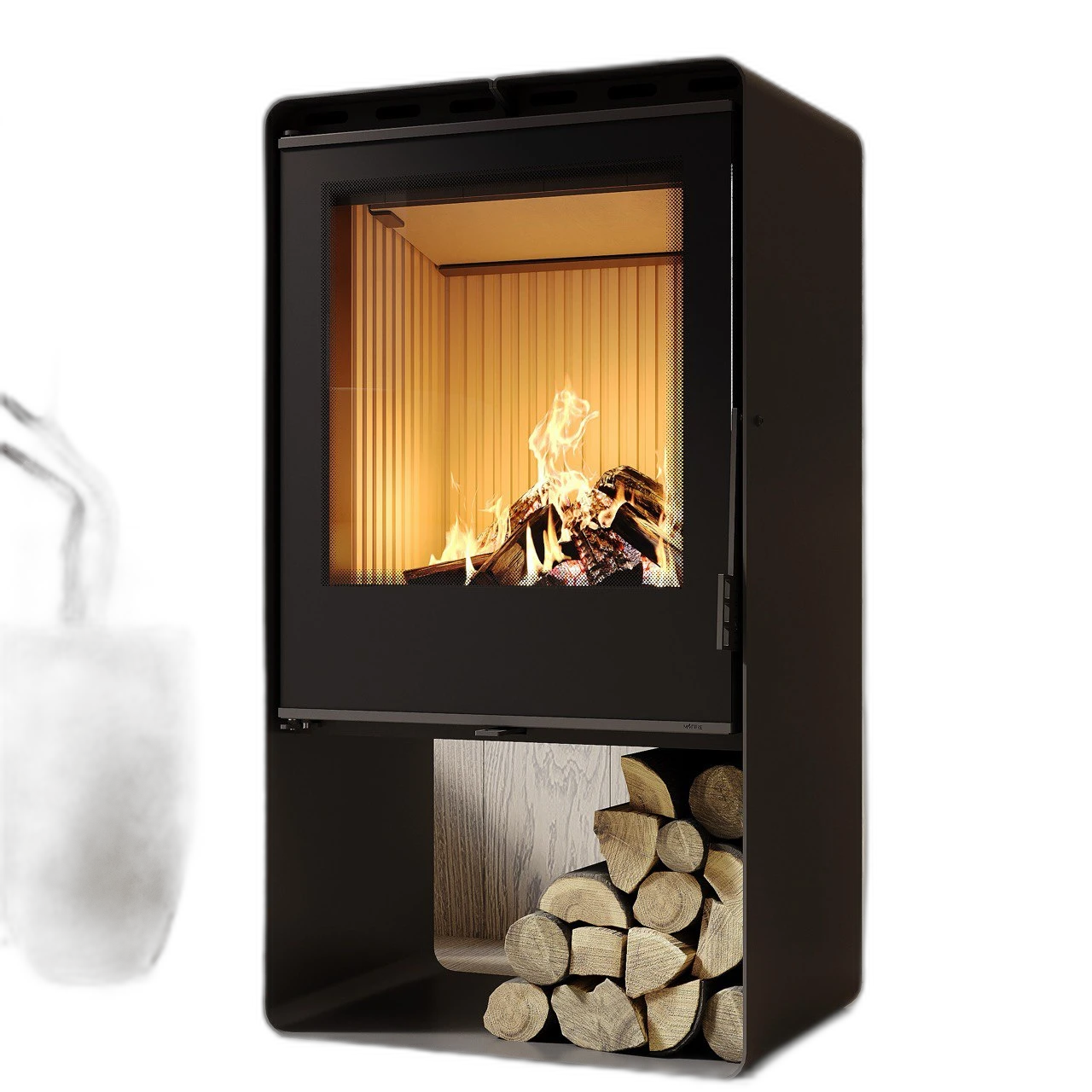Піч сталева M-Fire Santorini з дровником (12kW)