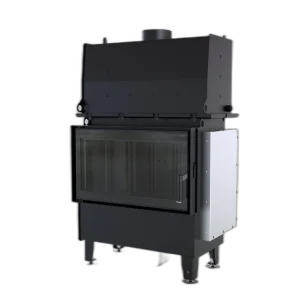 Камінна топка з водяним контуром Defro Home RIVA ME BL SHORT (чорний шамот)