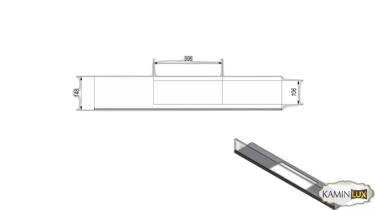 Скло для біокаміна JULIET 1100 Kratki