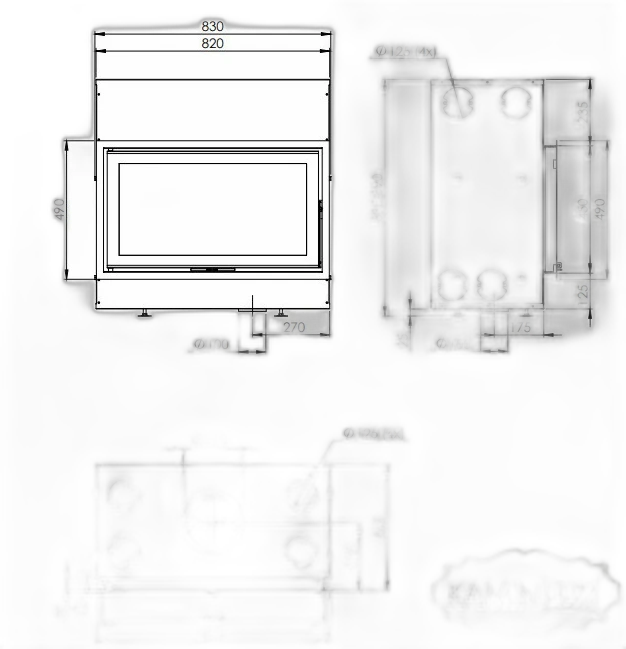 Камінна топка Dovre VISTA 801