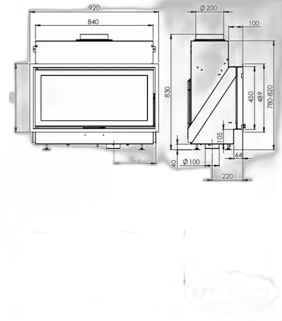 Камінна топка Dovre VISTA 901