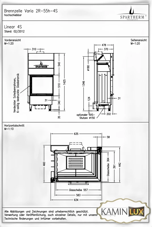 Камінна топка Spartherm Varia 2R-55h