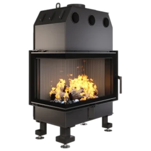 Камінна топка кутова SAVEN Energy 75x50x47L Black (15,1 kW) ECO