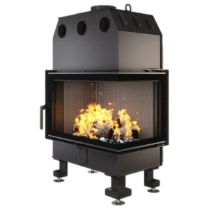 Камінна топка кутова SAVEN Energy 75x50x47R Black (15,1 kW) ECO