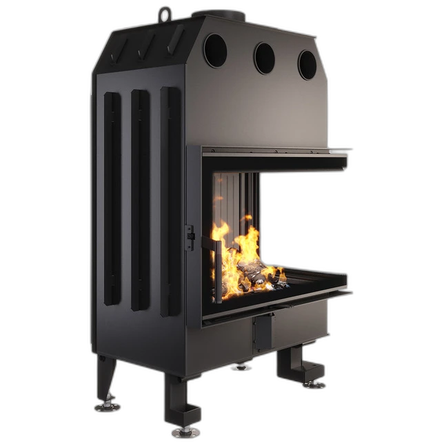 Камінна топка кутова SAVEN Energy 75x50x47R Black (15,1 kW) ECO