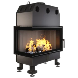 Камінна топка кутова SAVEN Energy 85x50x47L Black (17,0 kW) ECO