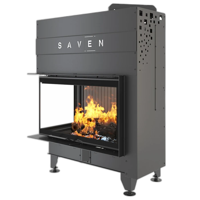 Камінна топка кутова SAVEN Energy Up 85x50x47L Black (17,0 kW) ECO