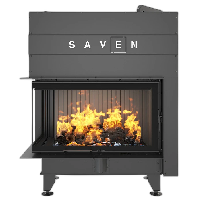 Камінна топка кутова SAVEN Energy Up 85x50x47L Black (17,0 kW) ECO