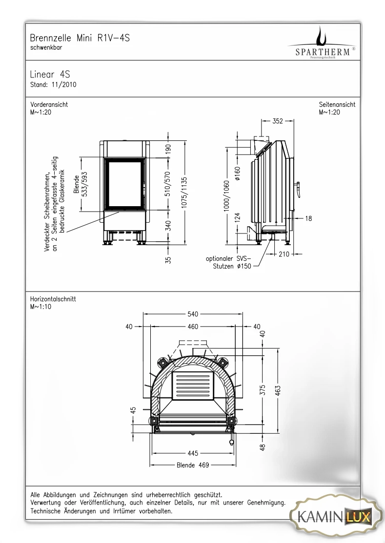 Камінна топка Spartherm Mini R1V