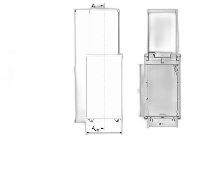 Газовий обігрівач Kratki PATIO MINI скло/білий (8,2 кВт)