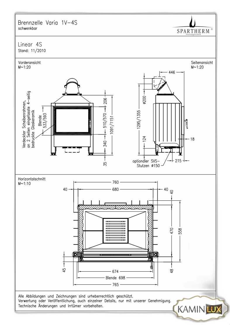 Камінна топка Spartherm Varia 1V