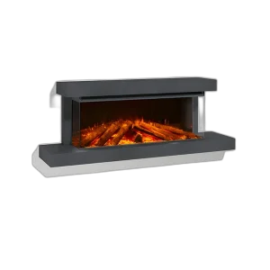 Трьохсторонній електрокамін La Nordica LUMEN 1200 з обігрівом (з рамкою ANTHRACITE)