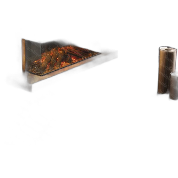 Трьохсторонній електрокамін La Nordica LUMEN 1200 з обігрівом (з рамкою STONE)