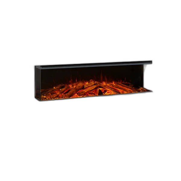Трьохсторонній електрокамін La Nordica LUMEN 1600 з обігрівом (з рамкою CHALK)