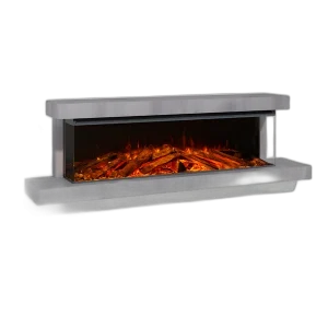 Трьохсторонній електрокамін La Nordica LUMEN 1600 з обігрівом (з рамкою STONE)