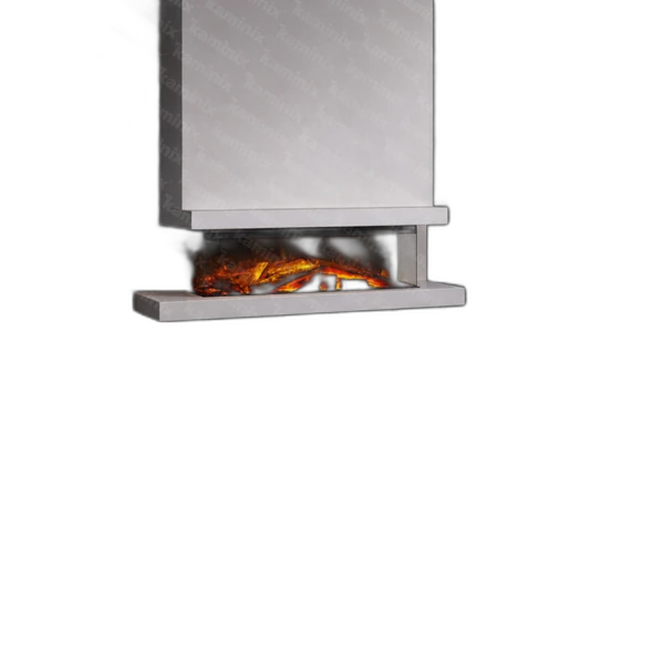 Трьохсторонній електрокамін La Nordica LUMEN 870 з обігрівом (з рамкою CHALK)