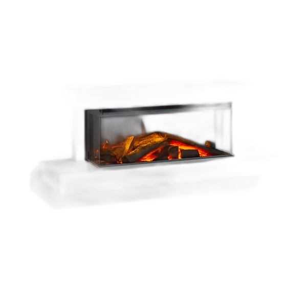 Трьохсторонній електрокамін La Nordica LUMEN 870 з обігрівом (з рамкою CHALK)