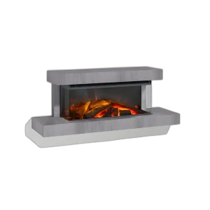 Трьохсторонній електрокамін La Nordica LUMEN 870 з обігрівом (з рамкою STONE)