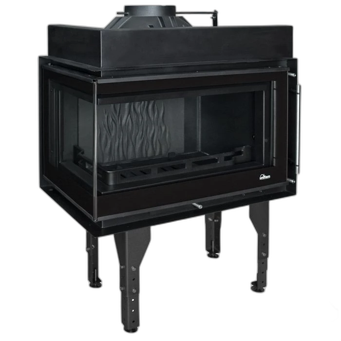Камінна топка UNIFLAM 850 PRESTIGE LBS ліве вигнуте скло