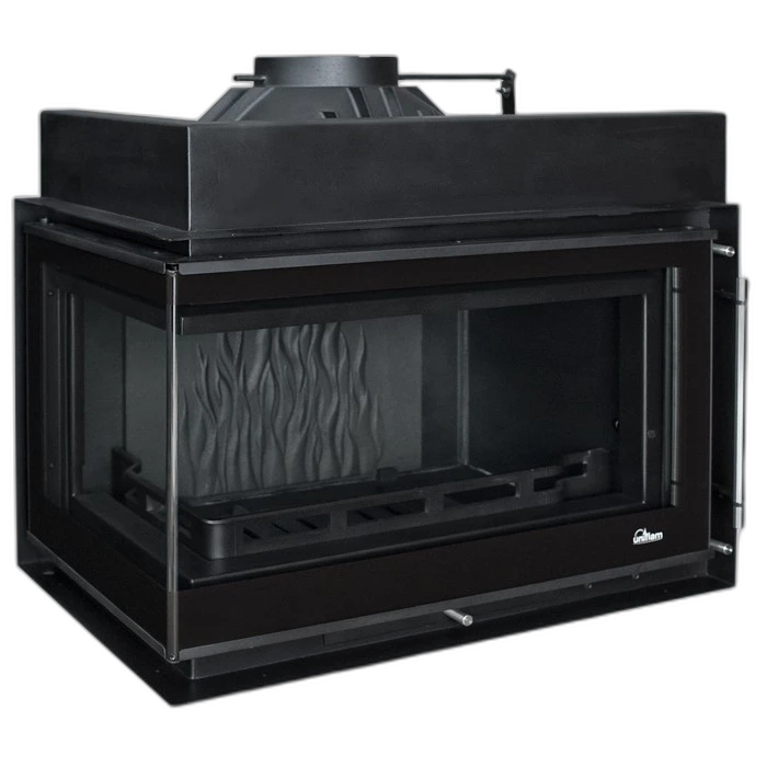 Камінна топка UNIFLAM 850 PRESTIGE LBS ліве вигнуте скло