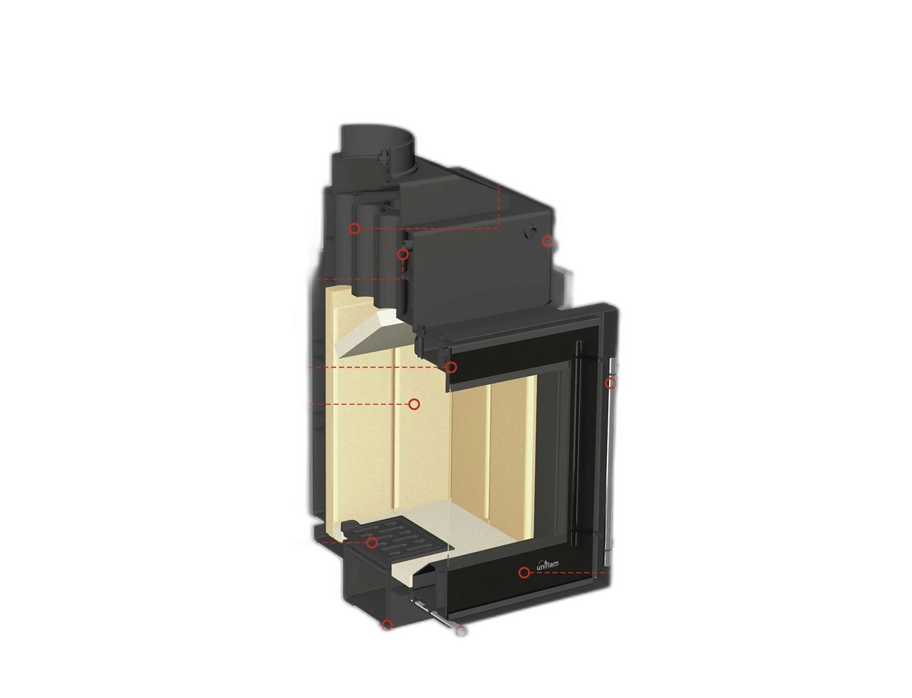 Камінна топка UNIFLAM W720 PRESTIGE з водяним контуром